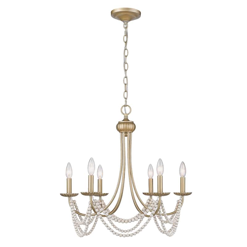 Serafina 6-Light Chandelier - Golden Aura