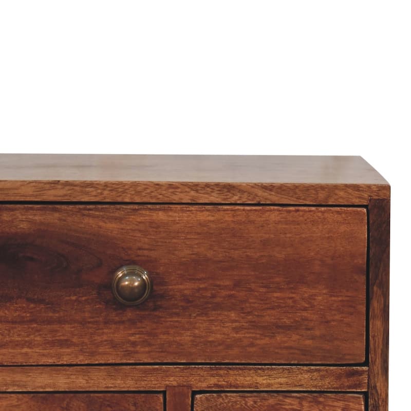 Artisan Furniture Solid Wood Honey Caramel Nordic Style Multi Bedside