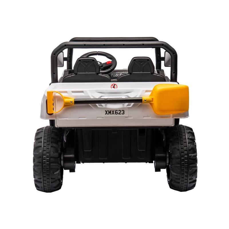 24V Ride On Truck with 2 Seater & Dump Bed, 2x200W Motors, Remote Control, LED Lights, USB, MP3, for Kids Ages 3-8