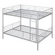 preview thumbnail 4 of 25, Contemporary Full over Full Metal Frame Bunk Bed Kids Bed with Stairs,Save Space,Split Into Two Beds