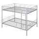 preview thumbnail 4 of 7, Full Over Full Metal Bunk Bed with Contemporary Iron Frame ,Space-Saving Design with Safety Guardrails