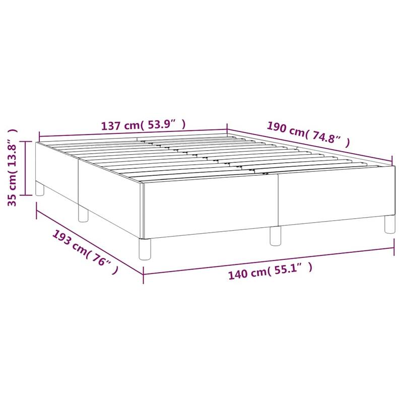 vidaXL Bed Frame, Velvet, No Mattress