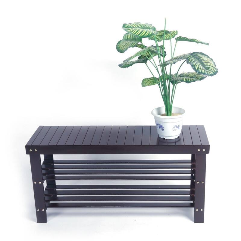 3-Tier Shoe Rack Bench Shoe Storage Organizer Holds Up to 240 lbs