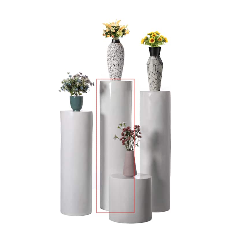 Fiberglass Pillar Column Stand -Photography Props - Stylish Cylinder Shape Versatile Pedestal, Living Room, or Dining Room Decor