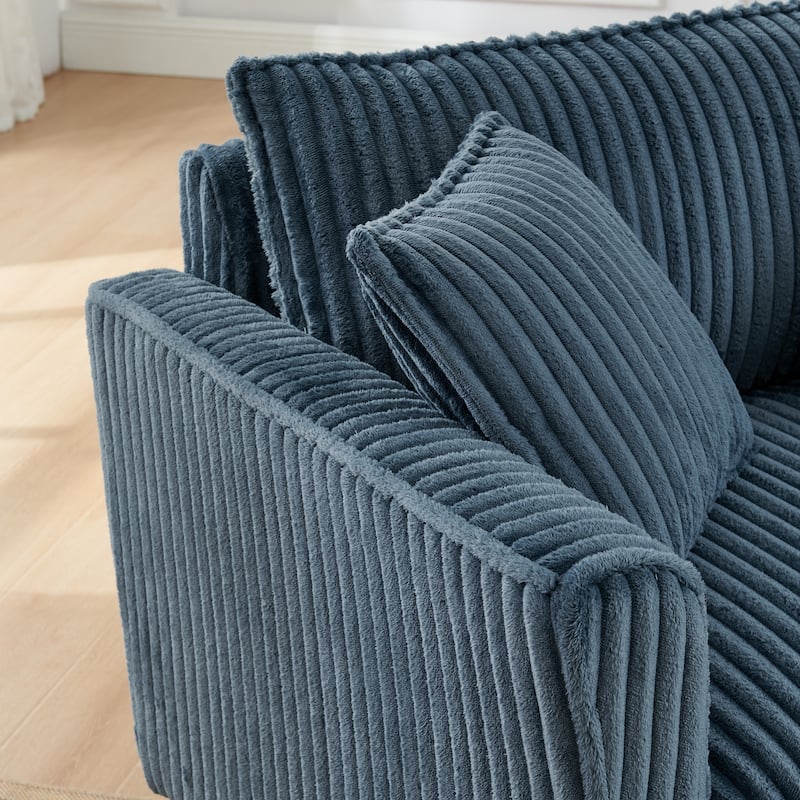 Lazy Sofa Chair Single Person with Backrest Soft Cushion Armrests Living Room Bedroom