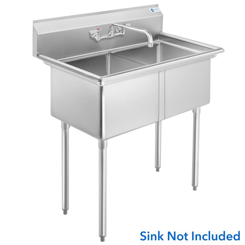 Commercial Wall Mount Sink Faucets 8in Center w Swivel Spouts NSF