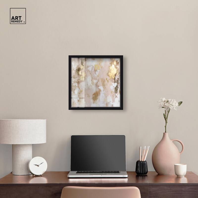 Golden Glimmer Gesture I Shadowbox by Art Remedy