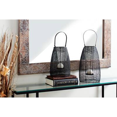 Metal Modern Lantern 13 x 8 x 8 - 8 x 8 x 13Round