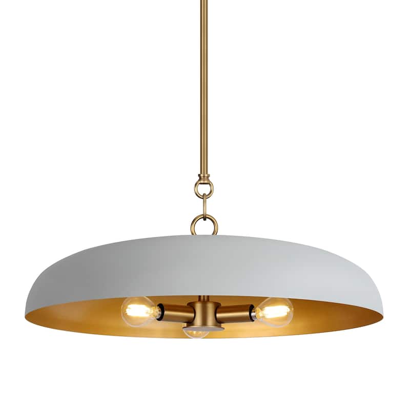 LamQee 20" Pendant Light Metal Dome Ceiling Hanging Chandelier - 19.7 inch