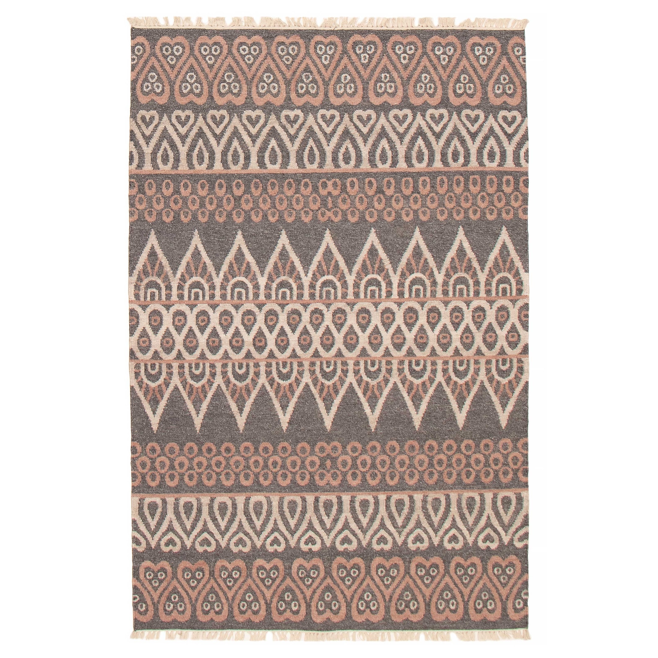 Ankara FW Grey Kilim 5'2" x 8'0" - 5'2 x 8'0
