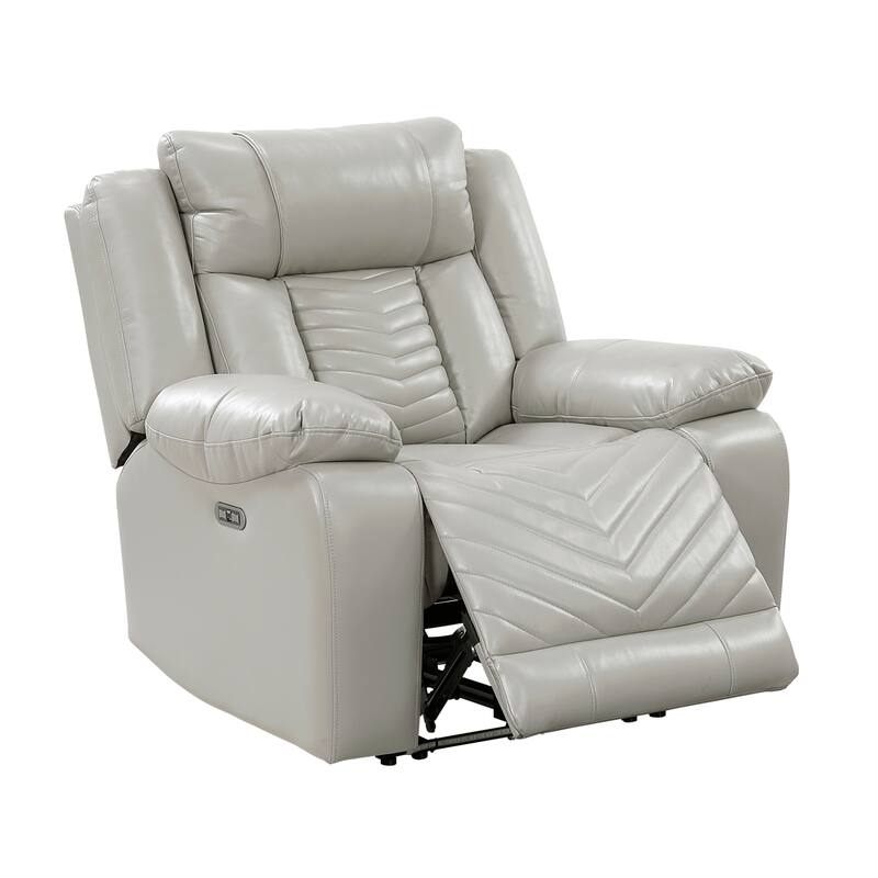 Ridge 40" Faux Leather Power Recliner - LED and Charging Ports
