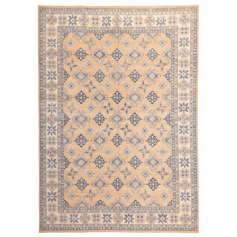 ECARPETGALLERY Hand-knotted Finest Ghazni Tan Wool Rug - 9'10 x 13'7
