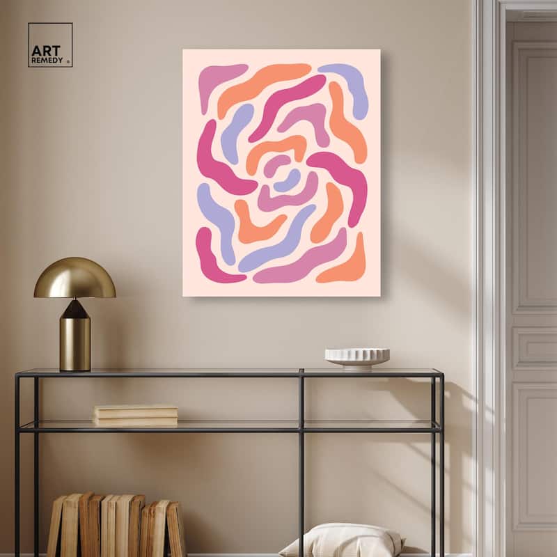 Petals Floral Form Canvas by Art Remedy, Gallery Wrapped