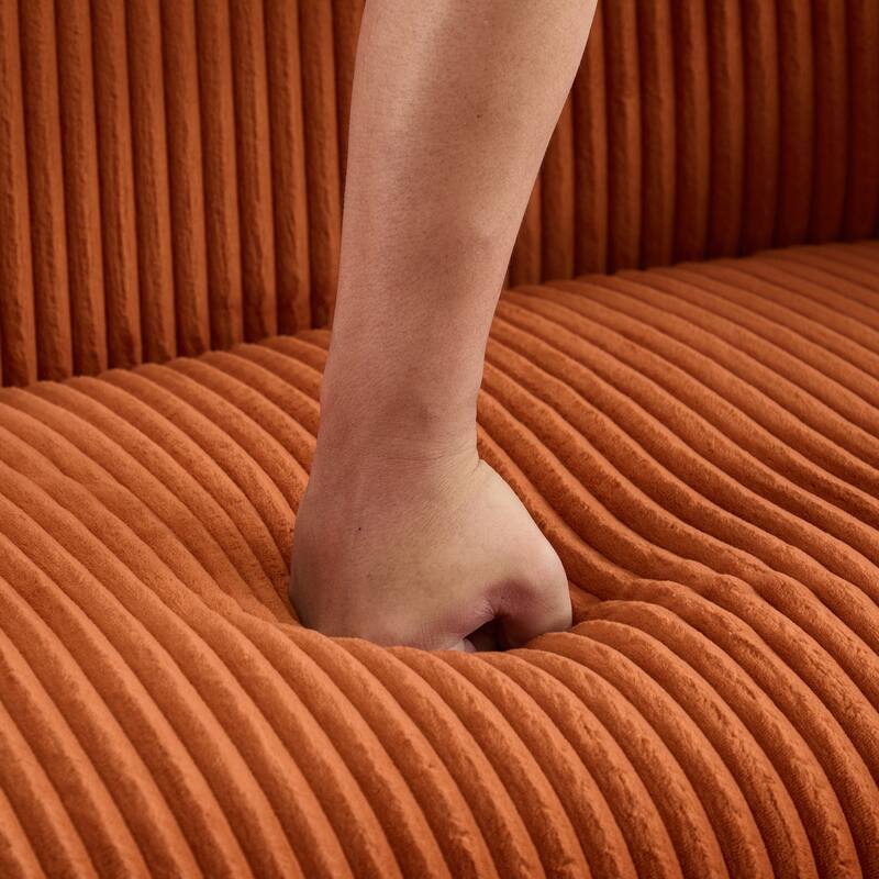 50.78" Corduroy Fabric Loveseat Couch Sofa