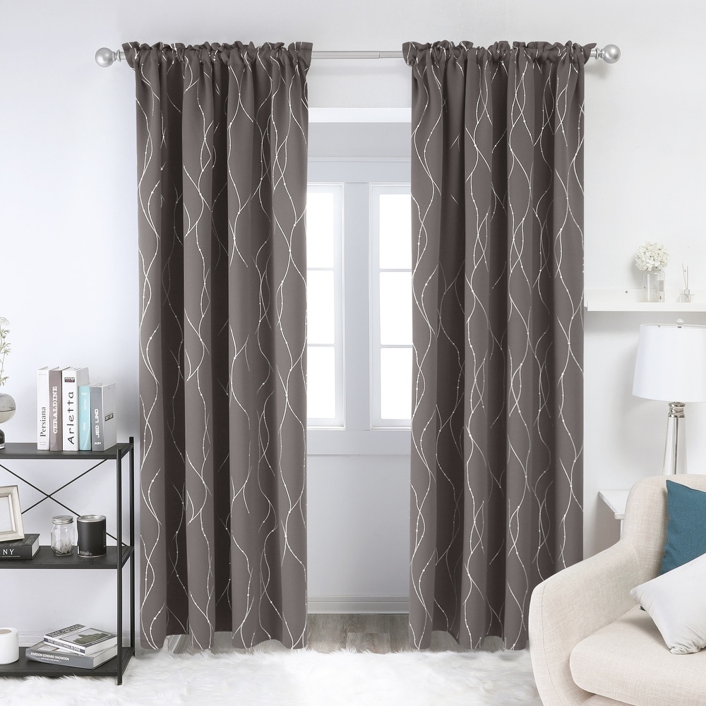 HOMEIDEAS Taupe Sheer Curtains 52 X 63 Inches Length 2 Panels Beige  Embroidered Leaf Pattern Pocket Faux Linen Floral Semi Sheer Voile Window