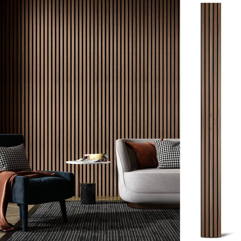 Art3d 7.9 x 94.5in Wood Slat Acoustic Panels,Acoustic Wall Cladding Siding Board,4pcs