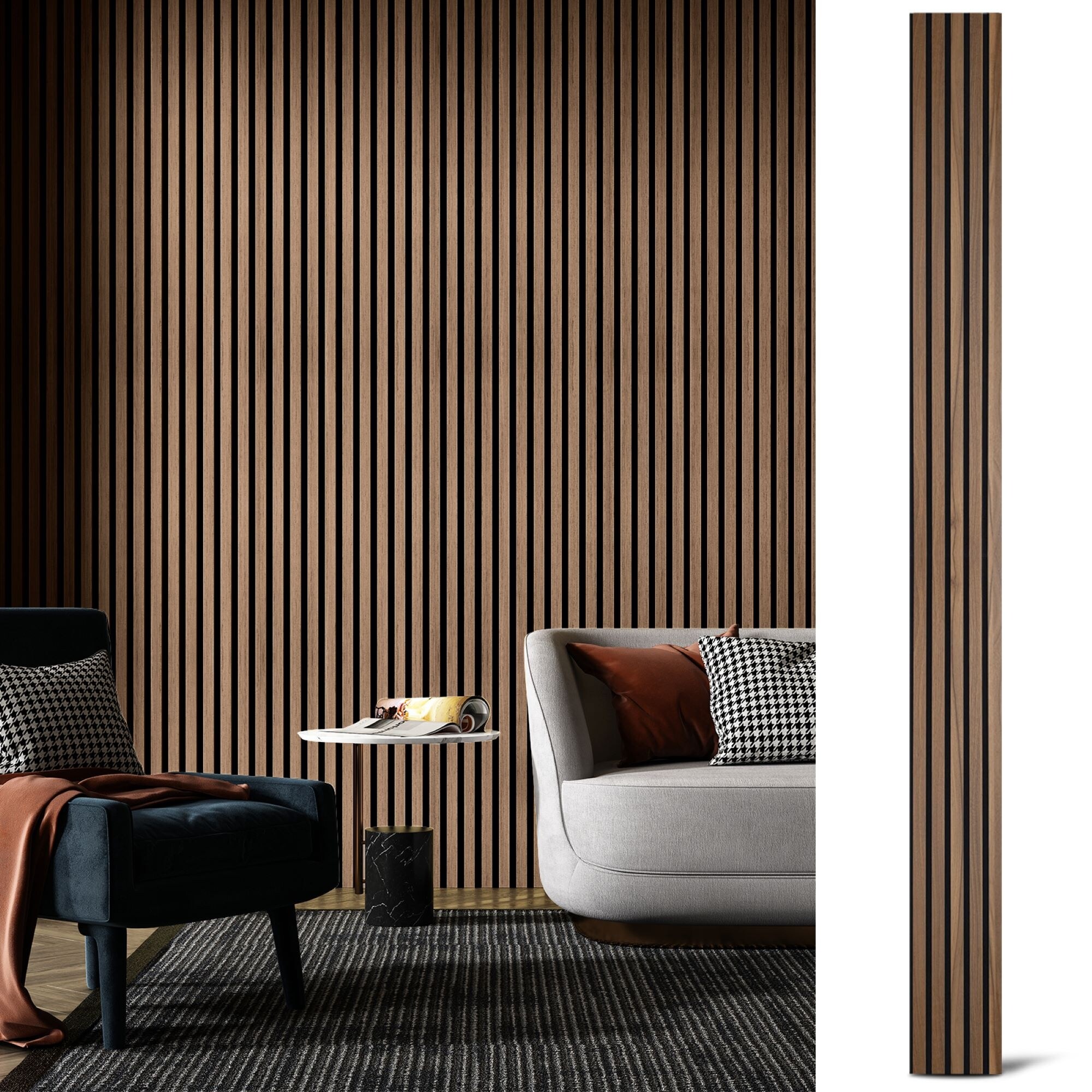 Art3d 7.9 x 94.5in Wood Slat Acoustic Panels,Acoustic Wall