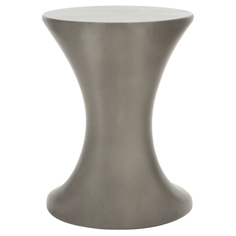 SAFAVIEH Outdoor Aloyse Concrete Accent Table - 13.78" W x 13.78" L x 18.11" H - 14Wx14Dx18H