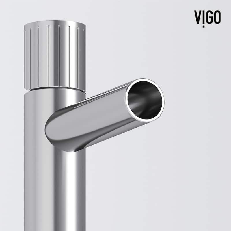 Vigo VGT2080 Tarragona Gothic 19" Rectangular Concrete Vessel Bathroom