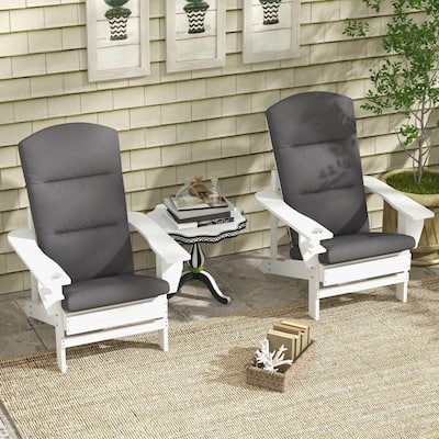 Outsunny Adirondack Chair Cushions, Outdoor Chair Cushions for Fire Pit Chairs with Seat Cushion, Back Cushion and Ties