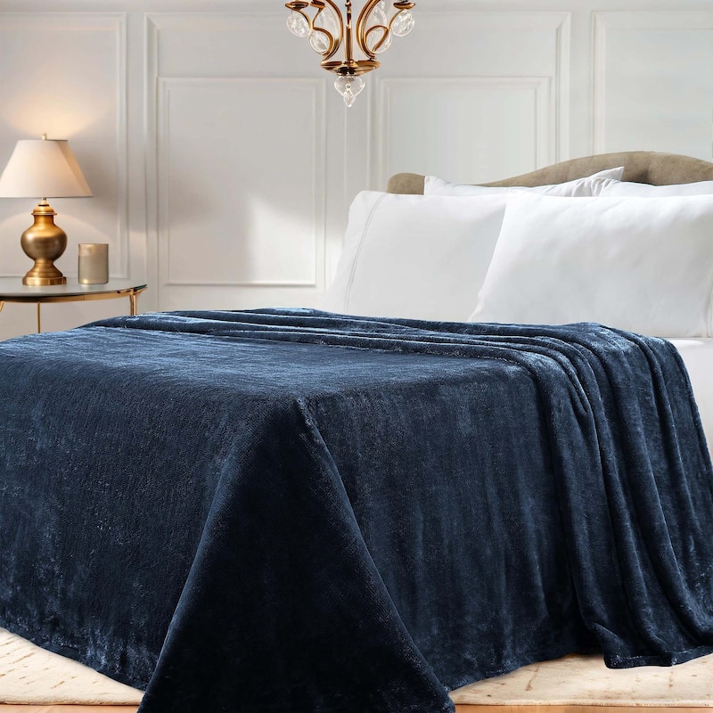Superior Classic Solid Fleece Blanket Plush Medium Weight