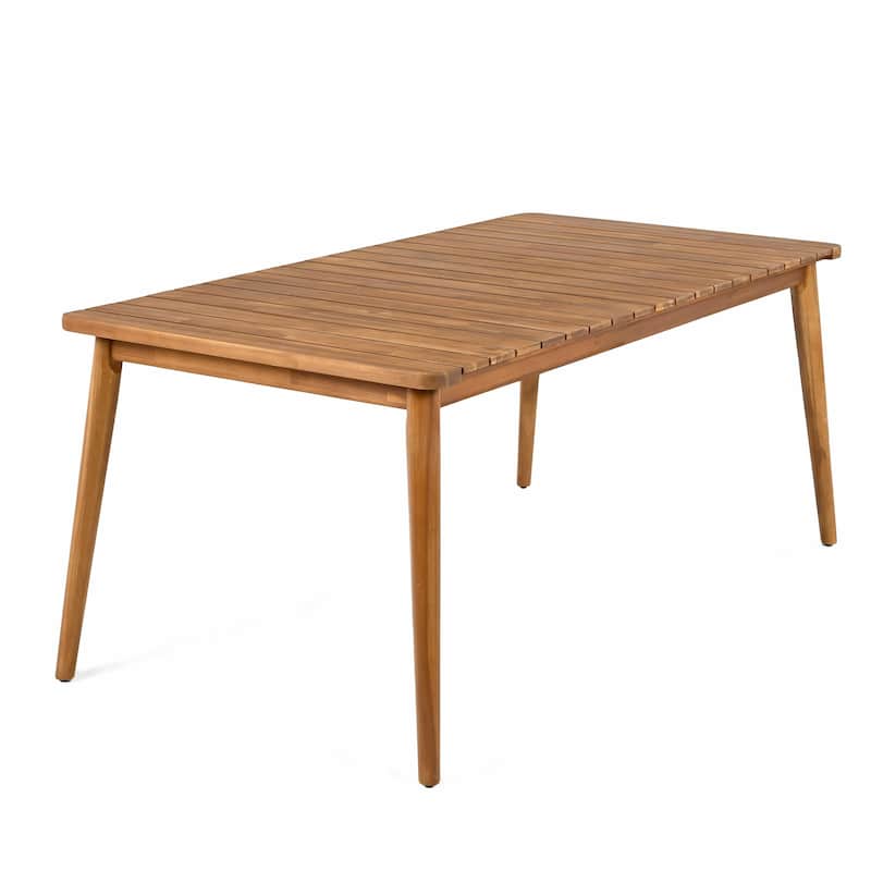 Acacia Wood Outdoor Dining Table - Modern Farmhouse