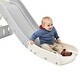 preview thumbnail 9 of 34, Kids Slide Playset Structure, Castle Climbing Crawling Playhouse w/ Slide, Arch Tunnel, Ring Toss & Basketball Hoop for Toddlers