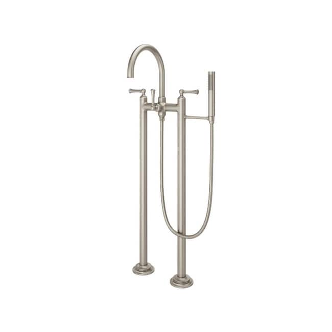 Pfister Tisbury Floor Mounted Tub Filler with Built-In Diverter - - Brushed Nickel