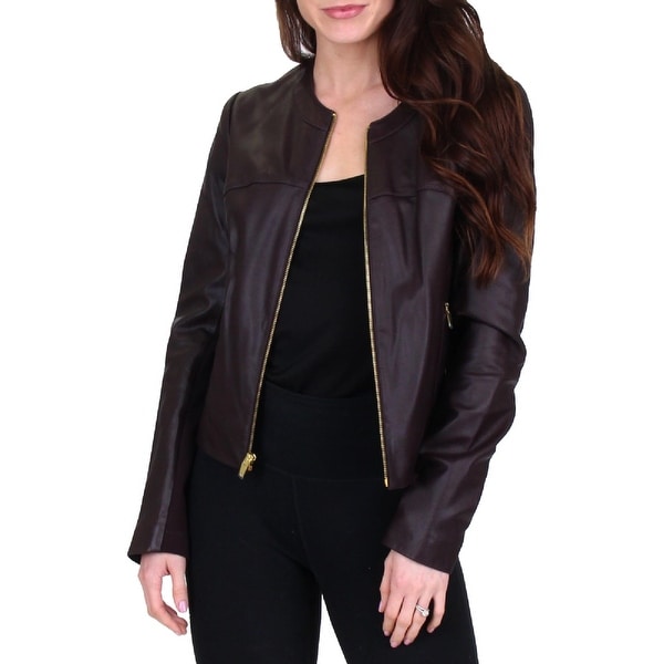 women's genuine leather blazers