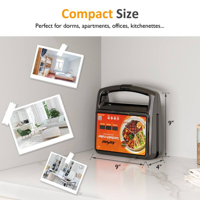 800W 3 in 1 Sandwich Maker