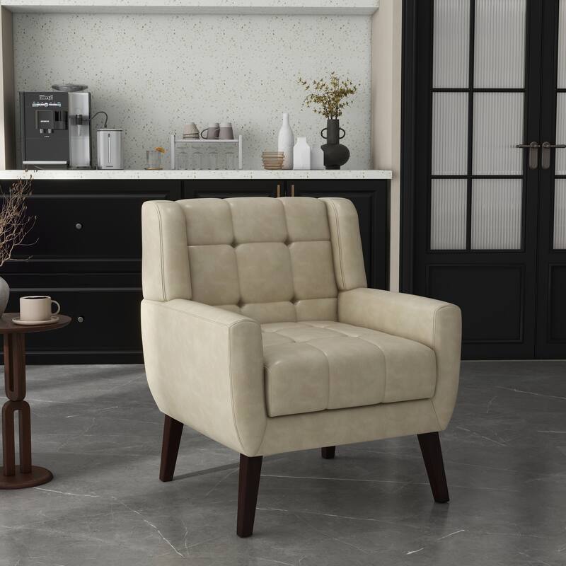 Tufted Upholstered Accent Armchair