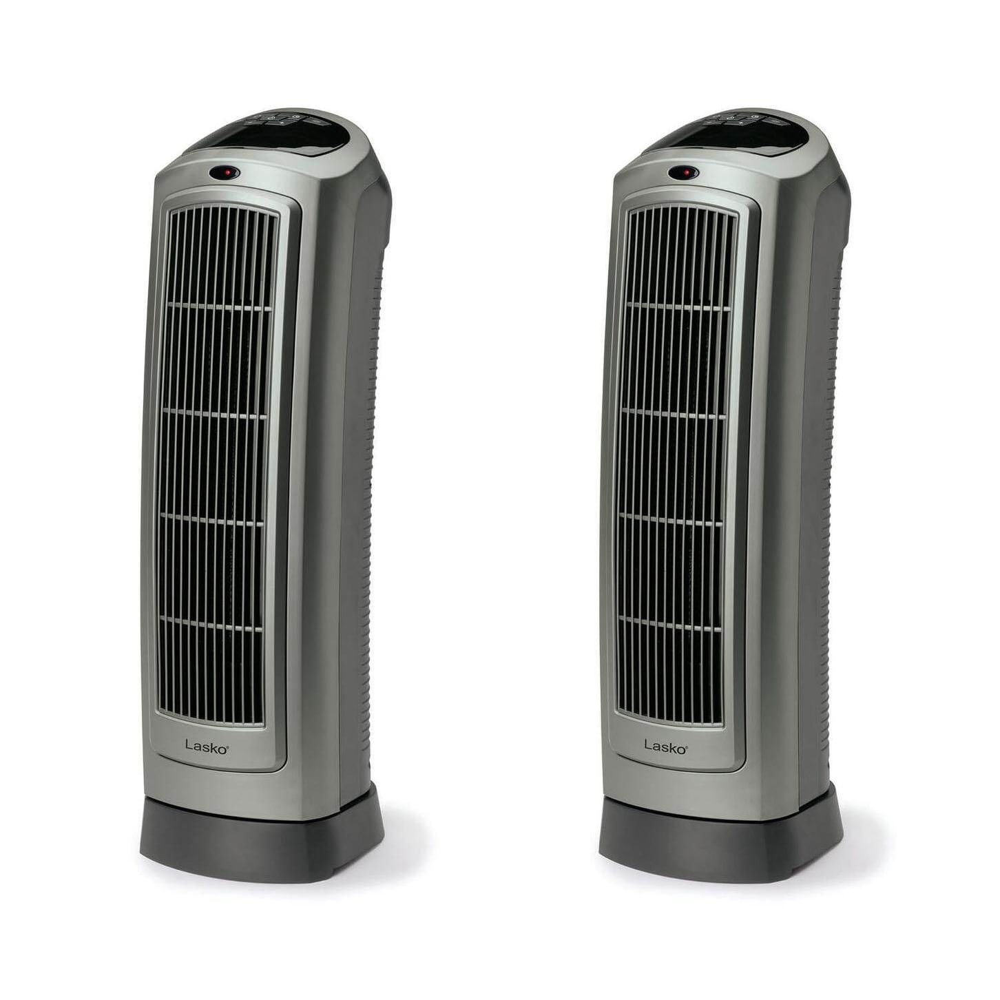 Lasko 1500W Portable Oscillating Ceramic Heater Tower w/ Digital Display, 2  Pack - On Sale - Bed Bath u0026 Beyond - 35895535