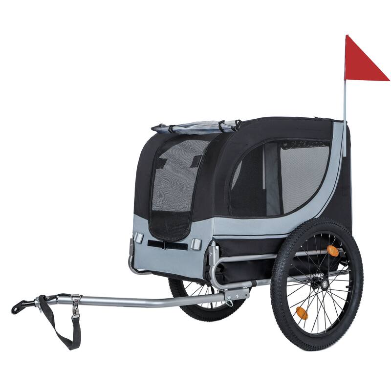 Large Folding Bike Trailer for Dogs, 100LB Capacity All-Terrain Pet Carrier for Cycling, Jogging, Camping & Outdoor Adventures