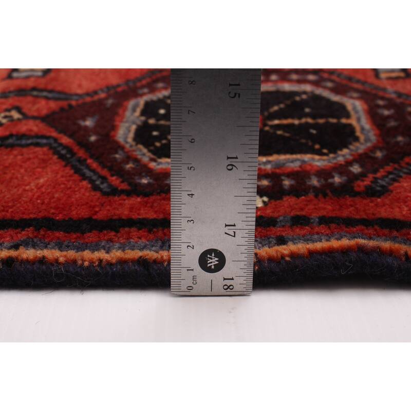 ECARPETGALLERY Hand-knotted Andelz Red Wool Rug - 4'5 x 10'0