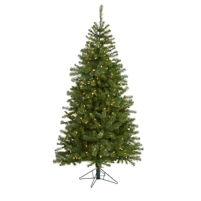 6ft. Artificial Christmas Tree with 300 Warm Clear Lights and 596 Tips - Classic Full X-Mas Glow
