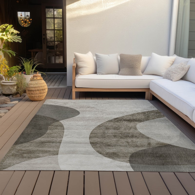 Machine Washable Indoor/ Outdoor Chantille Modern Deco Rug