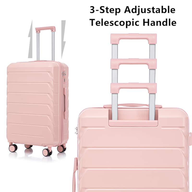 20"/24"/28" 3 Piece PC Hardside Carry On Luggage Sets w/Spinner Wheels