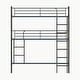 preview thumbnail 16 of 18, Multifunctional Triple Bunk Bed,Bedroom Dormitory Twin Size Black Metal Triple Bunk Bed Can Be Disassembled Into Three Beds
