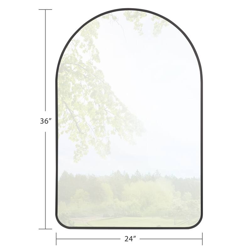 Modern Thin Frame Wall-Mounted Hanging Bathroom Vanity Mirror