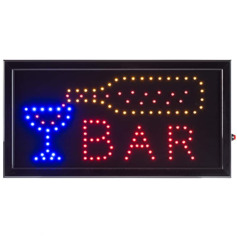 Lavish Home LED Bar Sign for Home or Business - Red, Blue, Yellow