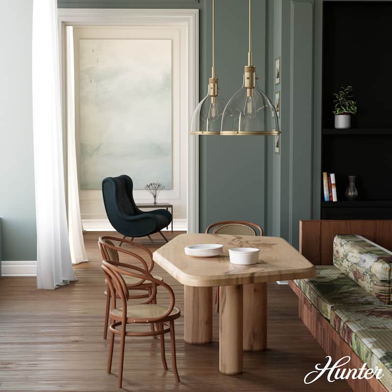 Hunter 16" Van Nuys 1 Light Pendant - Entry, Dining Room, Kitchen - Modern Industrial, Contemporary