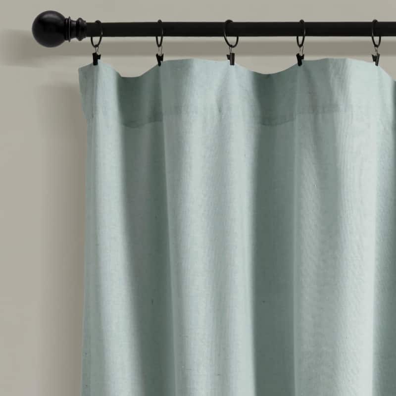 Lush Decor Linen Button Wide Width Single Curtain Panel (1 Panel)
