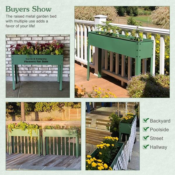 Mois Galvanized Metal Raised Garden Bed Planter Box By Havenside Home On Sale Overstock 30551311