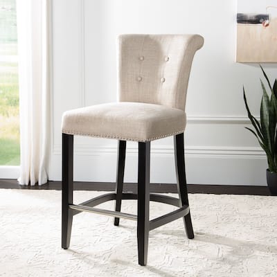 SAFAVIEH Addo Biscuit Beige Ring Counterstool - 19.6" x 24.2" x 39.8"