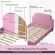 preview thumbnail 9 of 8, Costway Kids Children PU Upholstered Platform Wooden Princess Bed