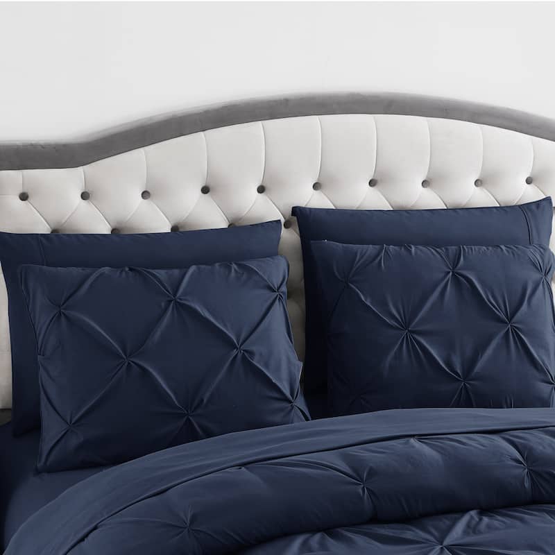 Sweet Home Collection 8 Piece Pinch Pleated Bed In a Bag All Season Complete Set