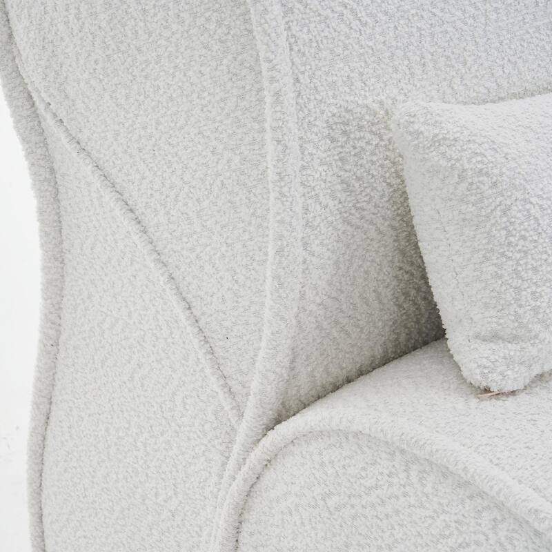Soft Velvet Recliner Chair - Comfortable Lounge Chair with Waist Padding