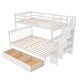 preview thumbnail 43 of 55, Space-Saving Stairway Twin over Full Bunk Bed with Drawer, Storage & Guards