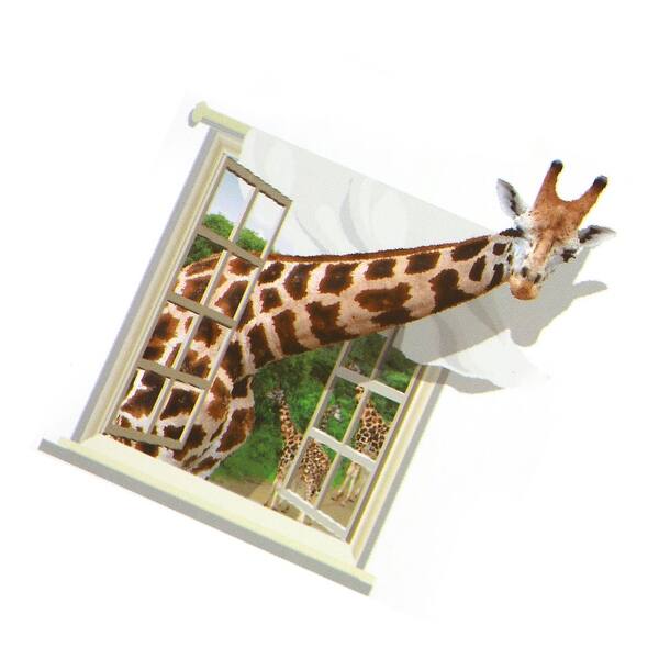 Shop Giraffe Pattern Removable 3d Wall Stickers Self Stick Murals Art Home Decals Overstock 30323119