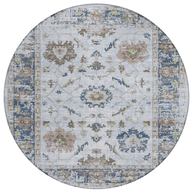 HomeRoots Floral Traditional Rectangle Outdoor Rug